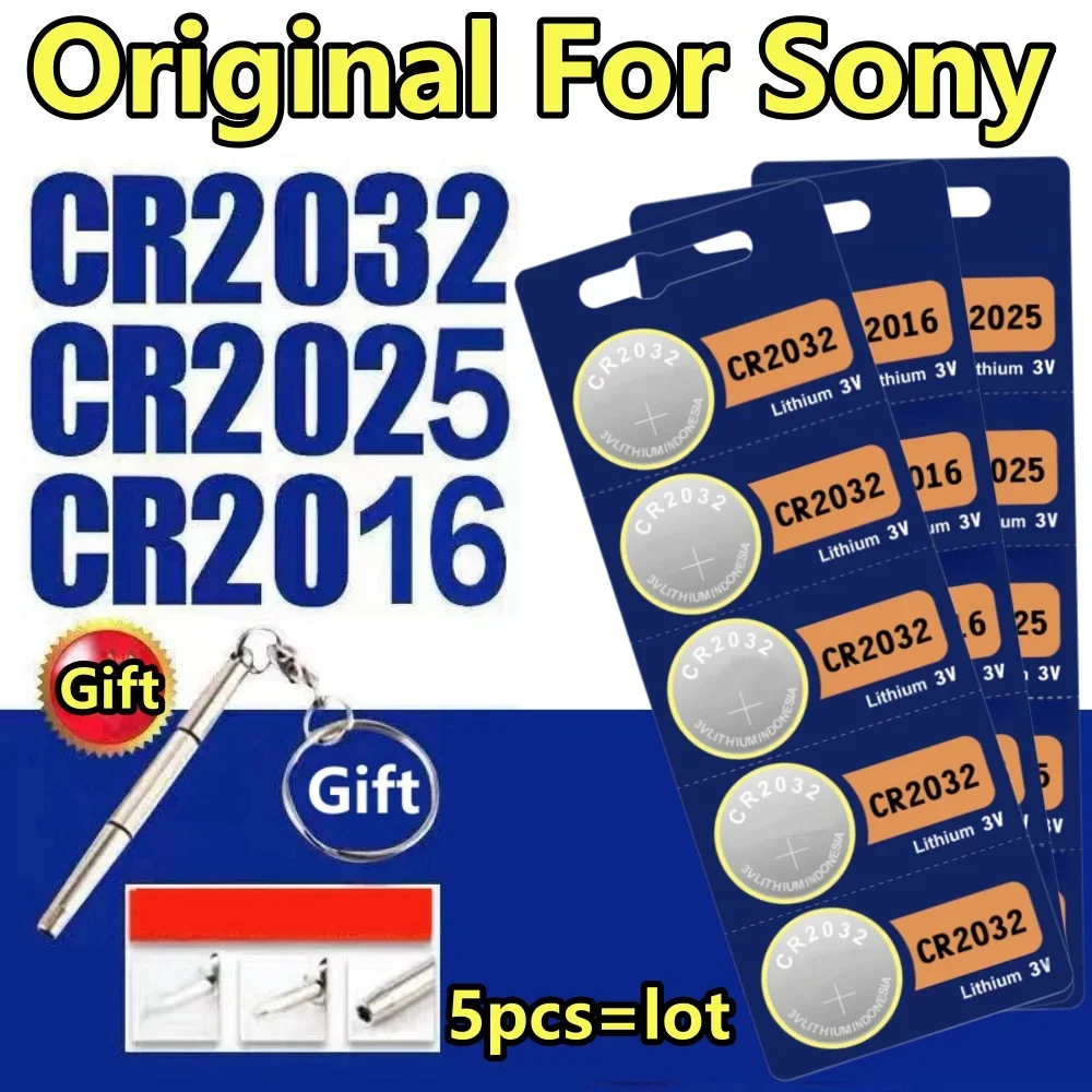 5 шт. оригинал для SONY CR2032 CR2025 CR2016 автомобильный пульт дистанционного управления