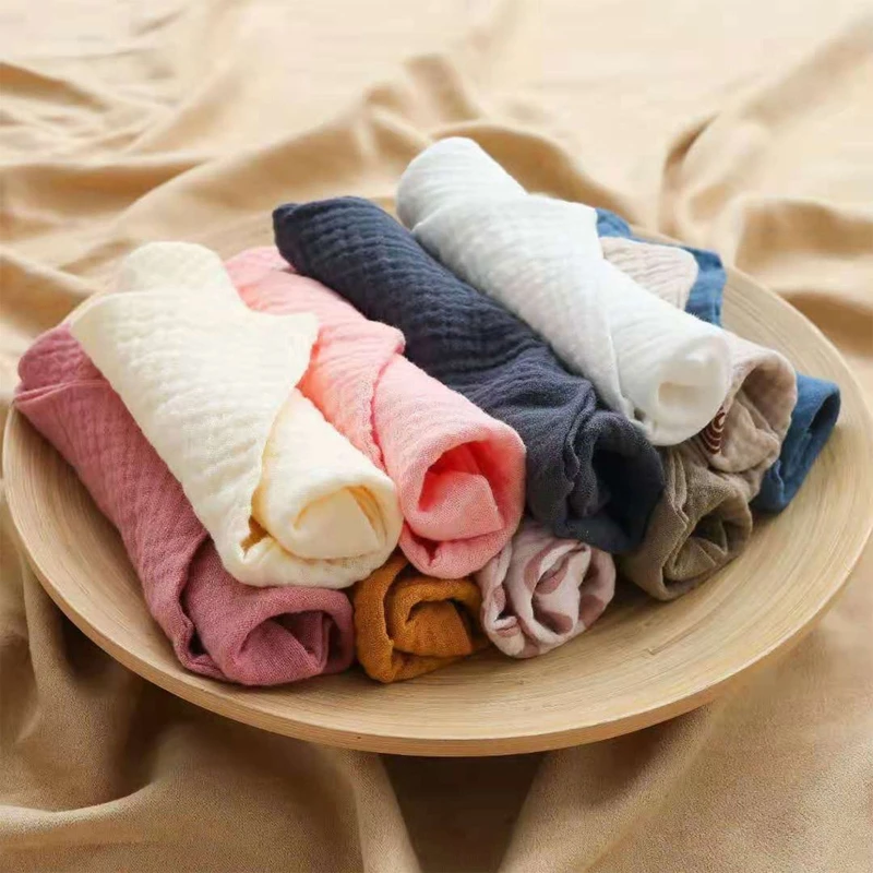 

10Pcs Baby Square Towels Infants Wash Hand Face Towel Handkerchief Feeding Bib Burp Cloth Soft Crepe Muslin Saliva Towel