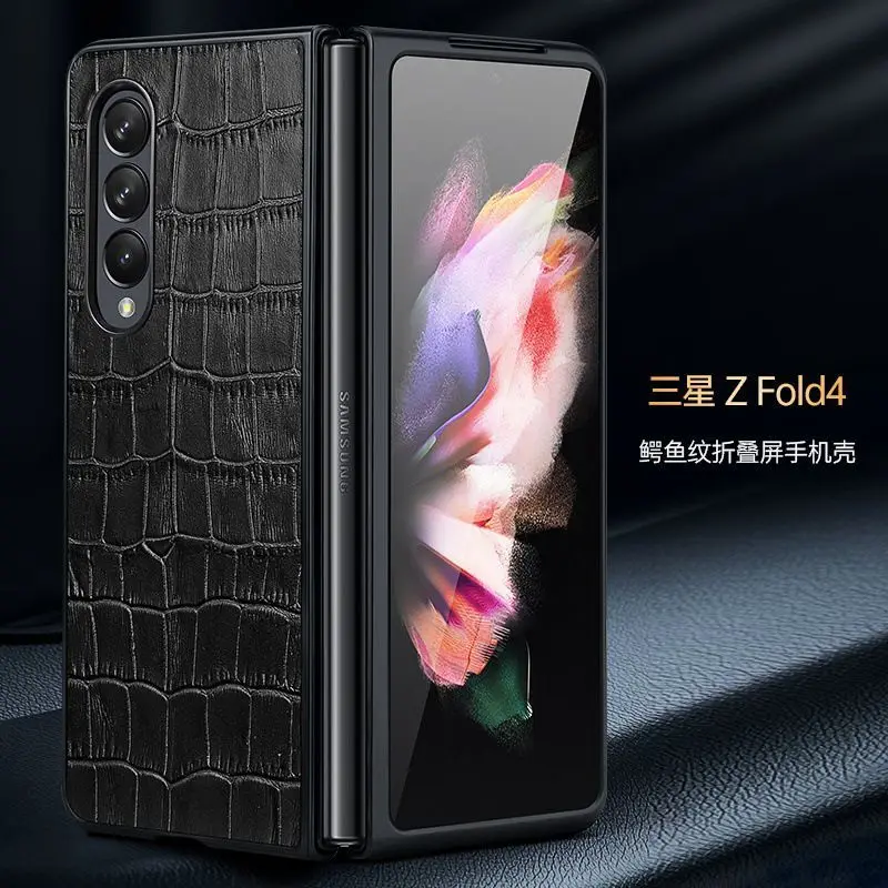 

Genuine Leather Material Case For Samsung Galaxy Z Fold 4 Case For W23 Case For SM-F9360 Case
