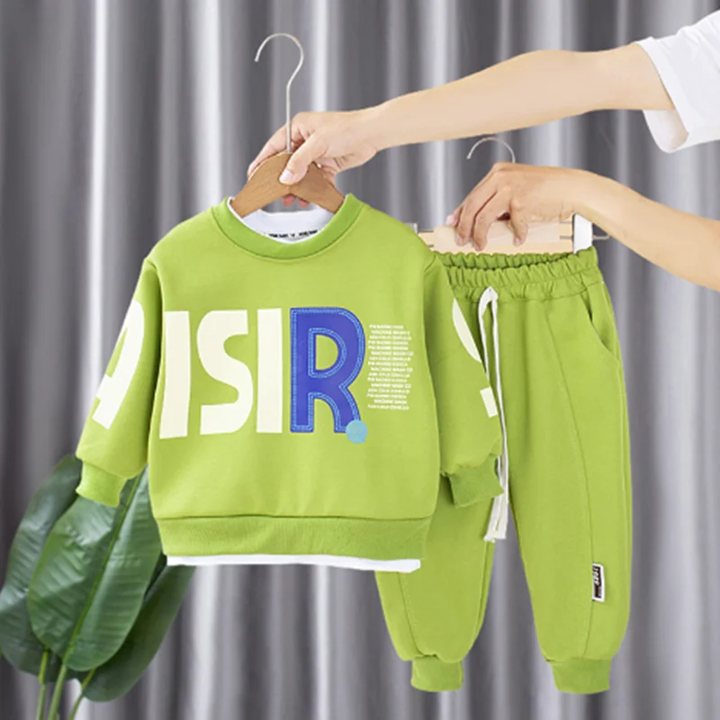 

Boys Clothes Sets Spring Autumn 2023 Children Cotton Sweatshirts Pants 2pcs Tracksuits For Baby Sports Suit Kids Outfits 7 Years