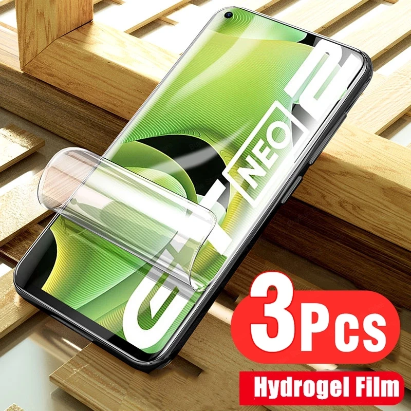 

3PCS Full Cover Hydrogel Film On The For Realme GT Neo 2 2T Pro GT Neo 3 Screen Protector For Realme 9I 8I 8 7 6 5 Q3 XT X2 Pro