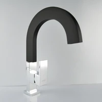 highend design black chrome brass rotation basin sink faucet hot and cold mixer