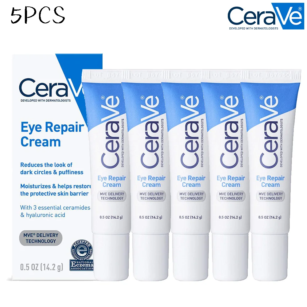 

5PCS Original CeraVe Eye Repair Cream Reduces Dark Circles and Puffiness Smoothes Fine Lines and Wrinkles Repairing Barrier