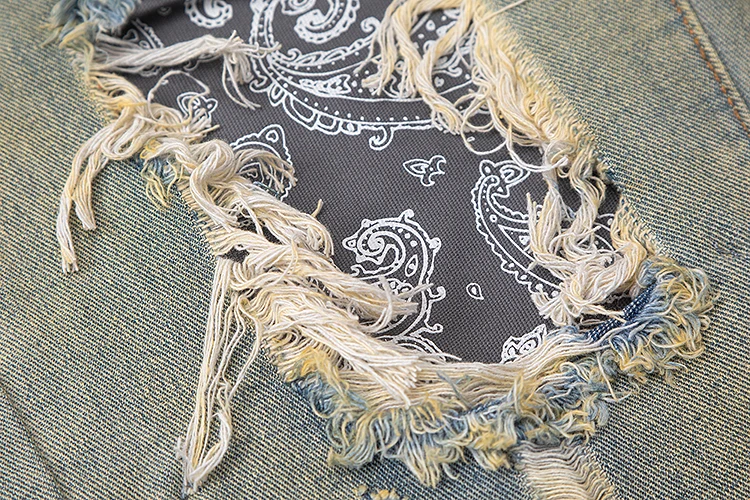 Men's ClothingHip HopRipped Straight JeansKorea Fashion ClothingMen's JeansKorean High Street Styley2kStreetwearLuxury Jeans