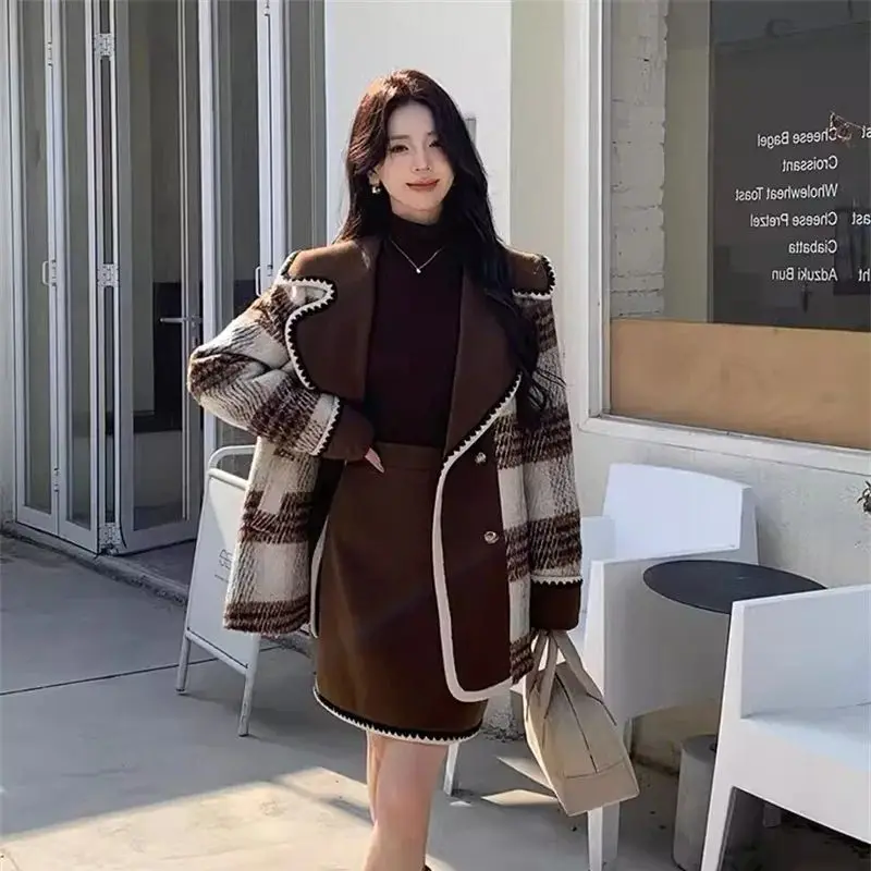 Женское пальто новинка осень/зима 2024 свободная универсальная весенняя одежда на