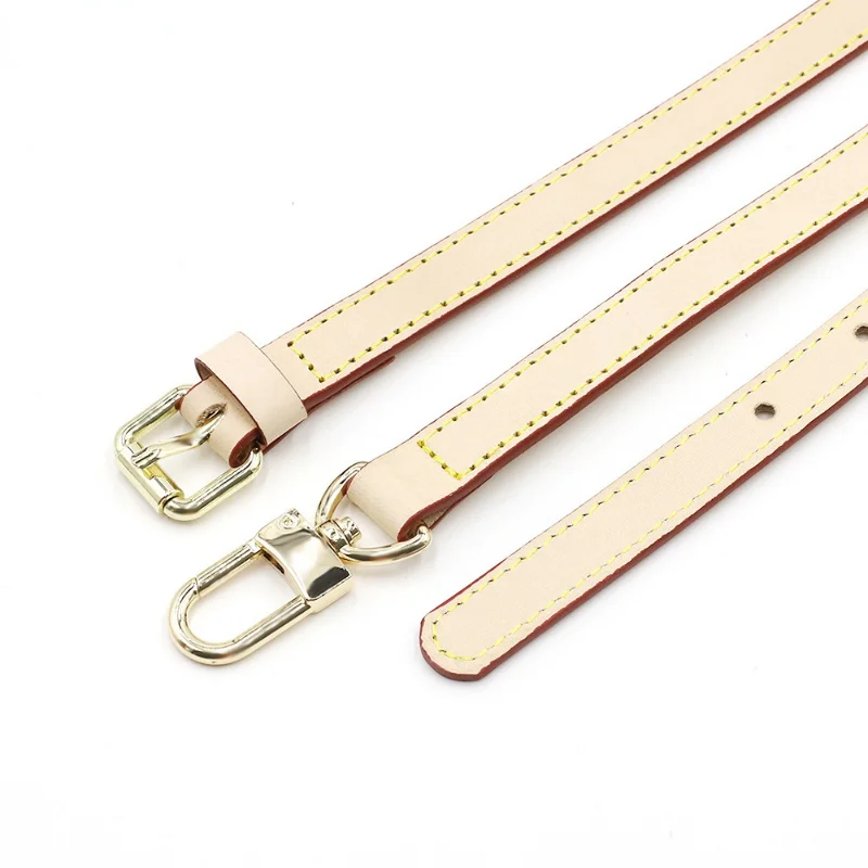 1-2-5-10PCS Cow Hide Leather Shoulder Bag Strap 125CM Long Adjustable Crossbody Strap Beige Color Female Bag Belt Accessories