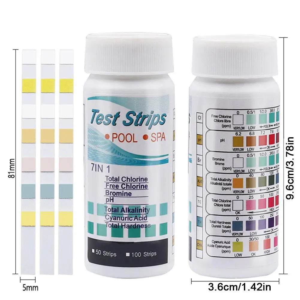 Тестовая Бумага для бассейна 3/6/7 в 1 многофункциональные тестовые полоски