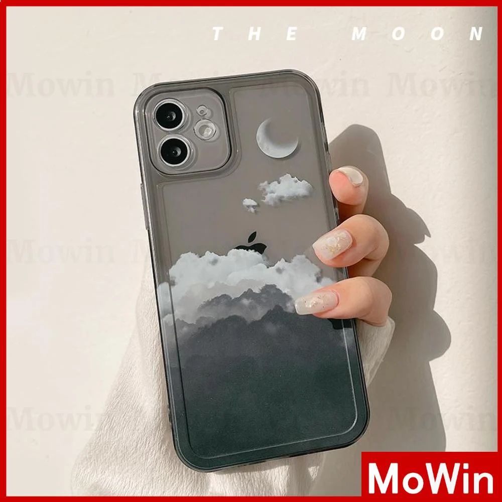 

iPhone Case Silicone Soft TPU Full Coverage Shockproof Translucent Clouds Moon For iPhone 11/12/13 Pro Max 7/8Plus iPhone XR/S