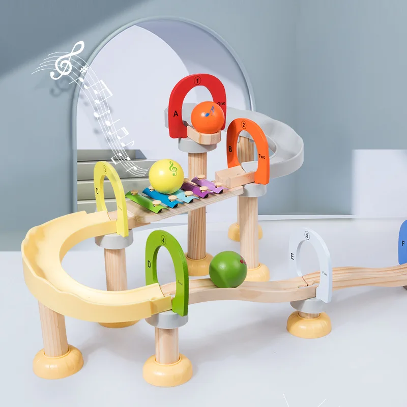 Деревянный Музыкальный перкуссионный пианино-Роллер в сборе строительные блоки