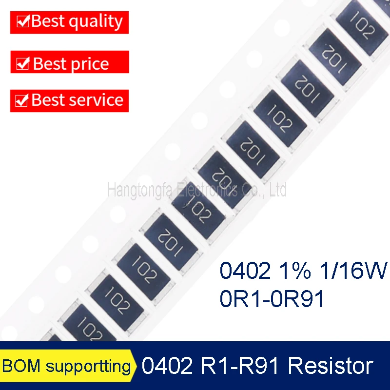 10000PCS 0402 1% F 1/16W SMD RESISTOR R1-R91  0.2R R220 R300 0.4R 0.47 R 5.6R 0.7R  R82 R91 A REEL Low Resistance Value  NEW