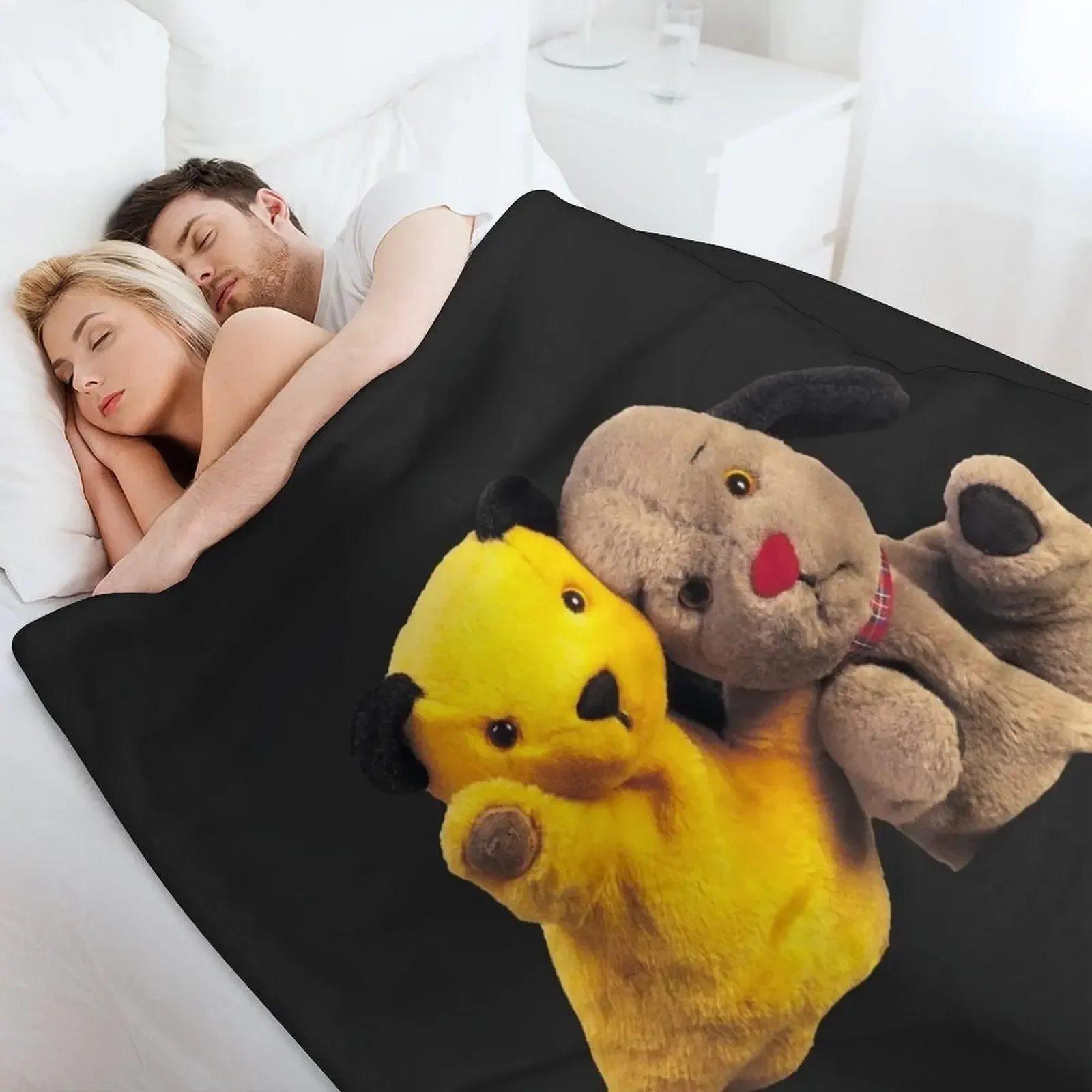 Sooty и подметание плед одеяло Furrys диван мягкие пледы