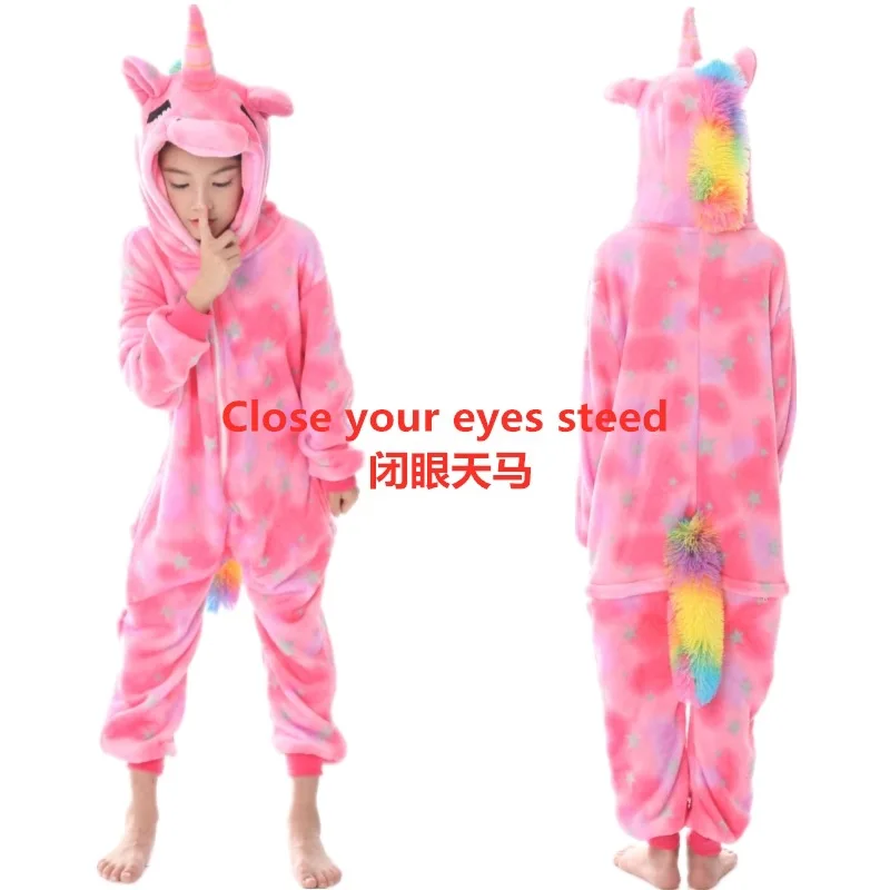 Новинка Пижама Панда Детские пижамы единорог для детей животные мультфильм