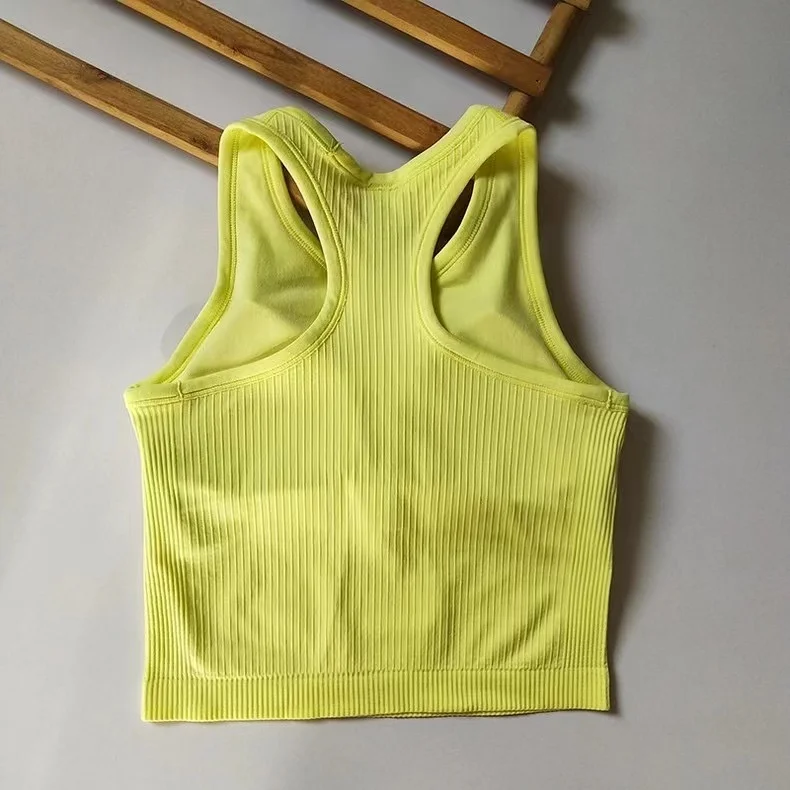 Lulu EBB Yoga Tank Top Women Sports Jacket Shape Vest Fitness Sleeveless Spring Summer Bra With Chest Pad Workout Gym Tank Tops