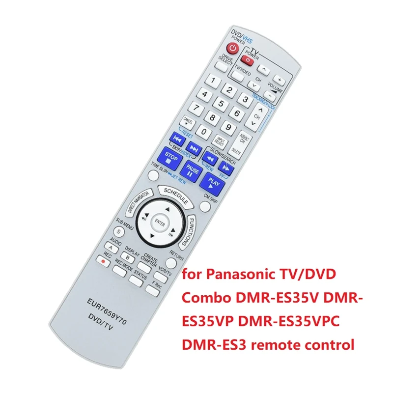 

EUR7659Y70, пульт дистанционного управления для Panasonic TV/DVD Combo DMR-ES35V DMR-ES35VP, запасная часть для замены