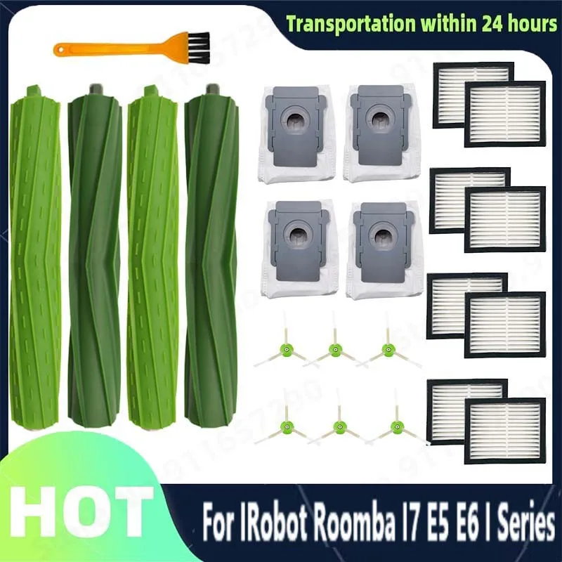 

Hepa Filter Side Brush Brush Roll for iRobot Roomba i7 E5 E6 I Series Spare Parts Robot Vacuum Cleaner Replacement Accessories