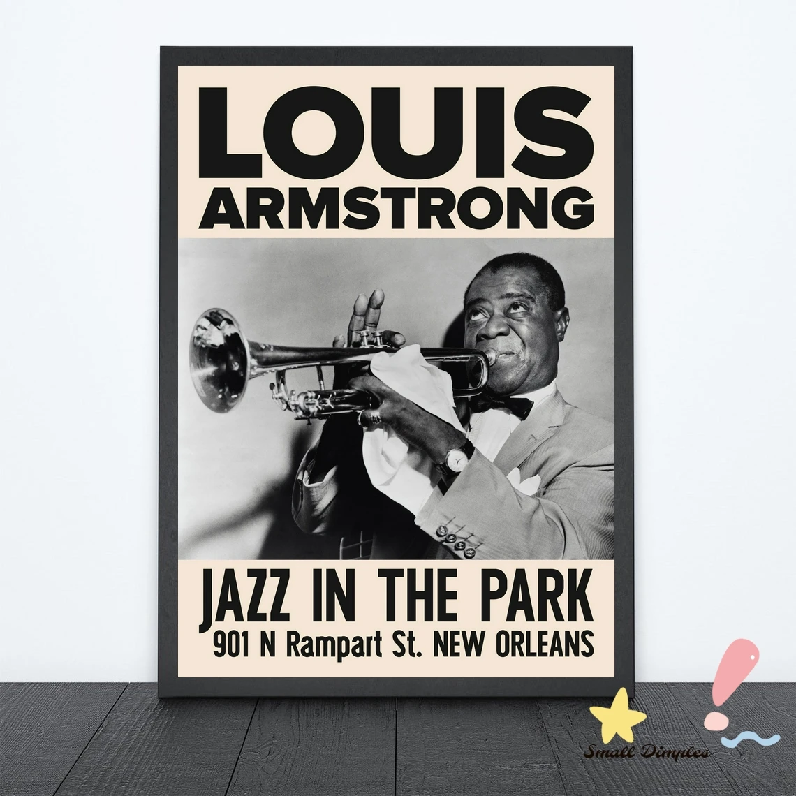 

Louis Armstrong плакат музыкальной звезды холст, Художественная печать, украшение для дома, настенная живопись (без рамки)