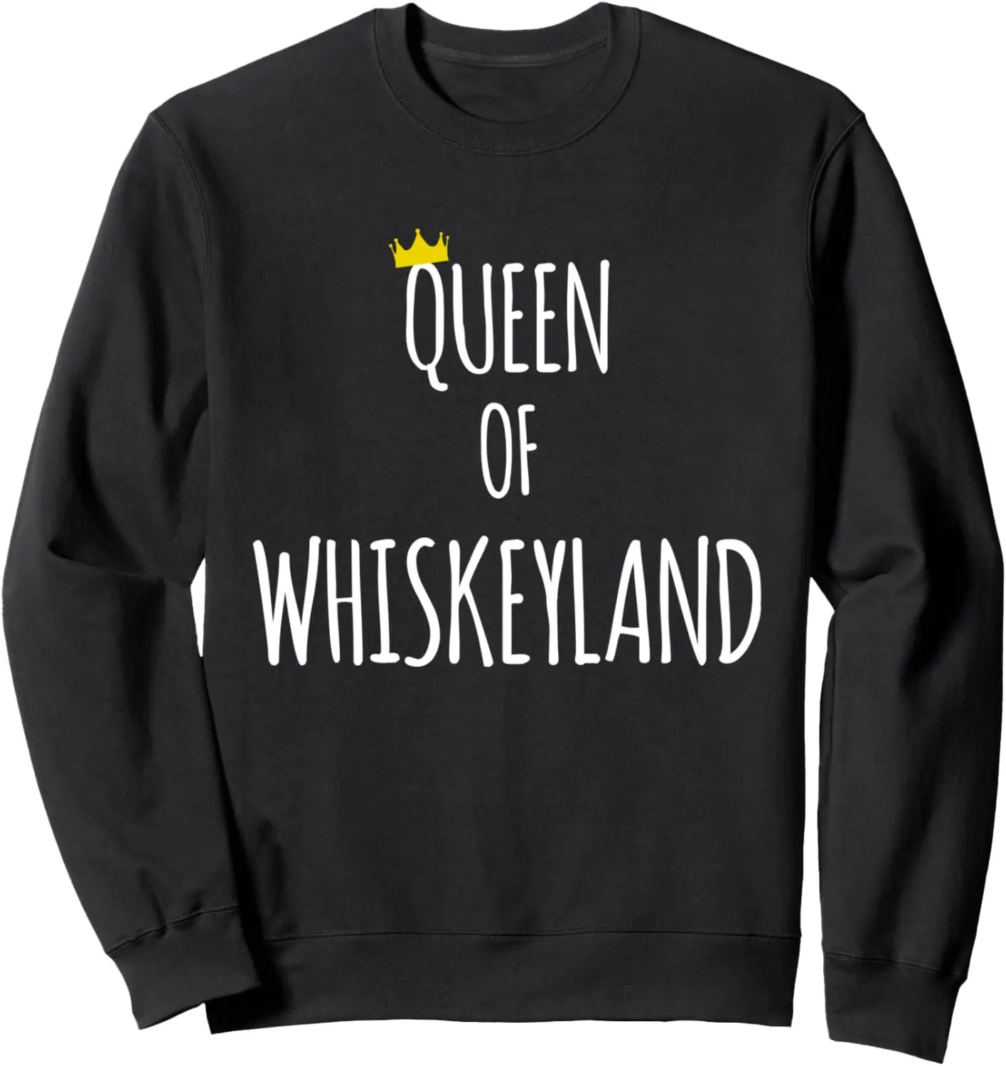 Забавный свитшот Queen Of Whiskeyyland для любителей виски милый с короной и бурбоном
