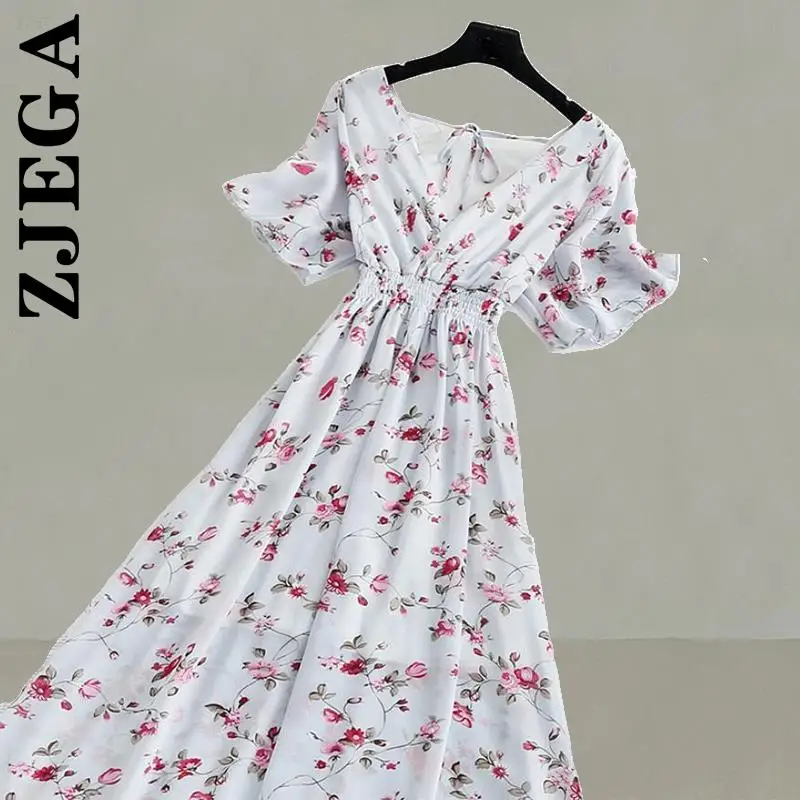 Платье Zjega женское Модное шифоновое платье с оборками и открытой спиной коротким