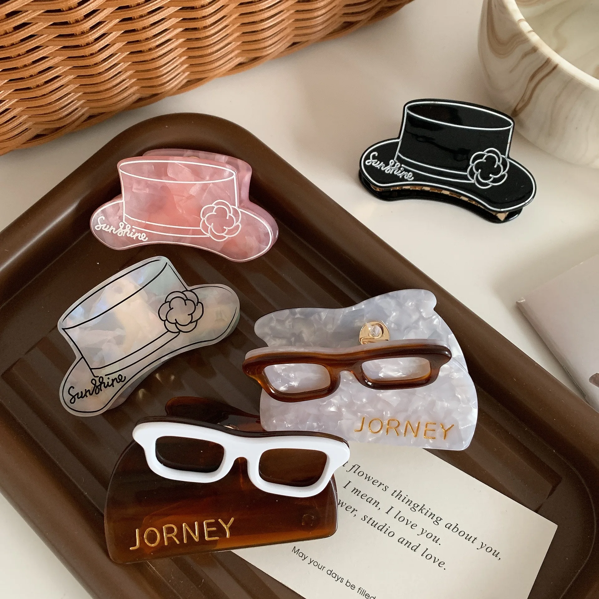 

Корейские Новые Модные индивидуальные очки для стайлинга головной убор заколка для волос для элегантных изысканных женщин девушек зажим для акулы с уксусной кислотой