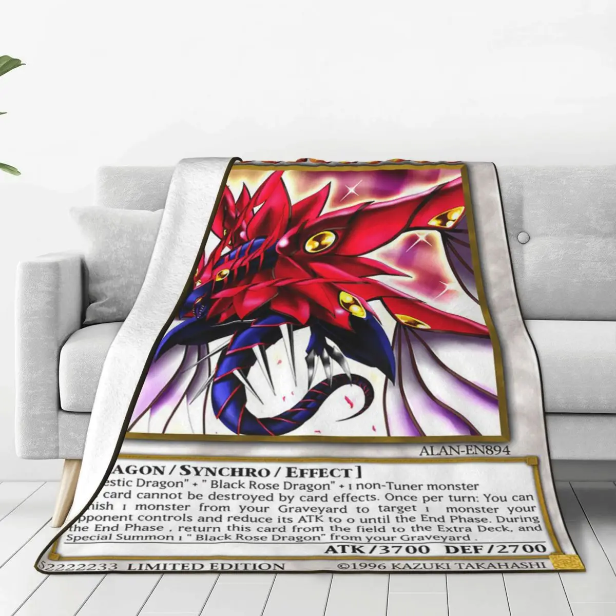 Искусственная Роза Фланелевое кондиционирование воздуха Yu-Gi-Oh аниме