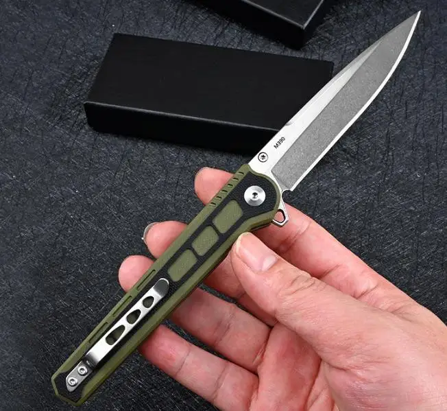 High Quality Outdoor Camping Tactical Folding Knife Dual Color G10 Handle M390 Blade Survival Knives Security Defense EDC Tool