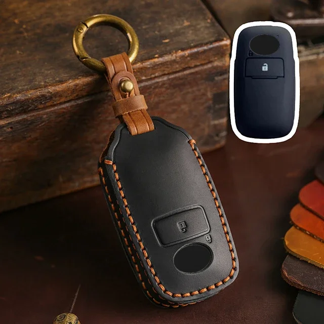 

Кожаные чехлы для автомобильных ключей ручной работы для Daihatsu Rocky Knives Toyota Raize 2020 2 3 кнопочный умный чехол