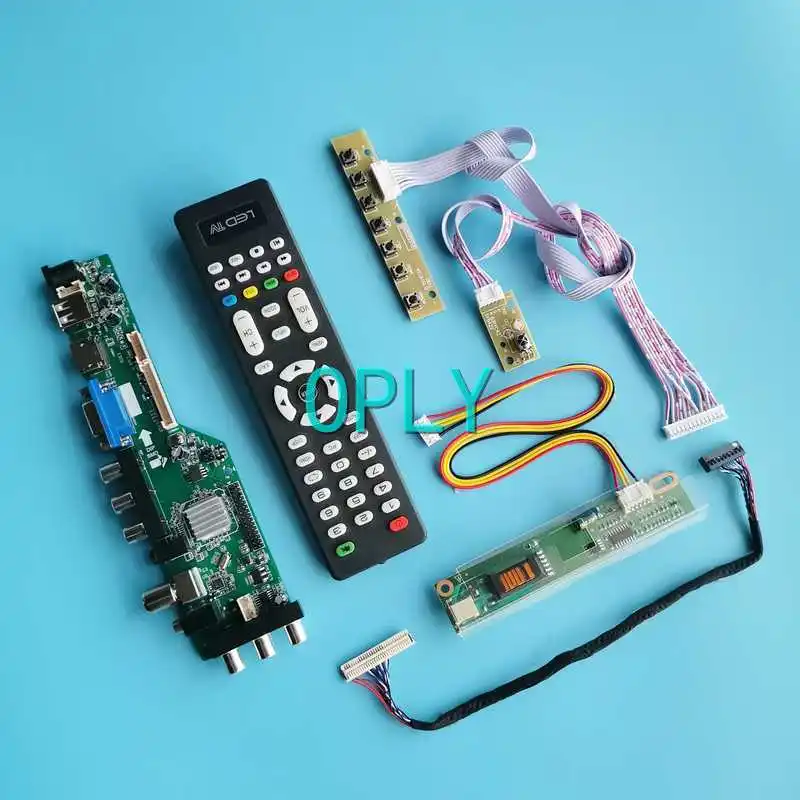 

DVB Digital LCD Controller Board Fit LTN170BT08 LTN170BT09 17" 1-CCFL 1440*900 DIY Kit USB VGA AV RF HDMI-Compatible 30Pin LVDS