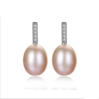 meibapj natural pearl simple stud earrings real 925 sterling silver fashion earrings for women