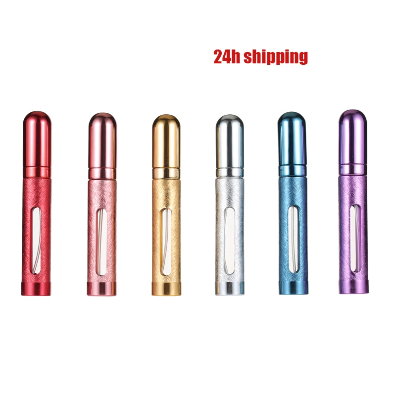 

12ML Mini Portable Perfume Bottle Atomizer Refillable Spray Travel Aluminum Cosmetic Refill Empty Container Scent Pump Tool