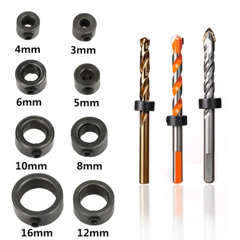 9 шт. 3-16 мм деревообрабатывающий сверлильный резак глубина стоп-воротники кольцевой позиционер Drillling инструменты сверло локатор набор колец