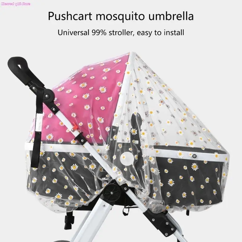 Фото D0JC Secure Baby Croller Fly Net Mesh Emelcodery Cover легко прикреплять №3
