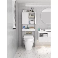 Sleek and Clean Design Home Bathroom Shelf Over The Toilet SpaceSaver Storage Cabinet Organizer White