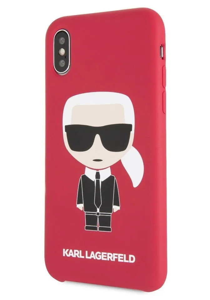 Чехол CG Mobile Karl Lagerfeld Liquid silicone Iconic Hard для iPhone X/XS цвет Красный | Мобильные телефоны и