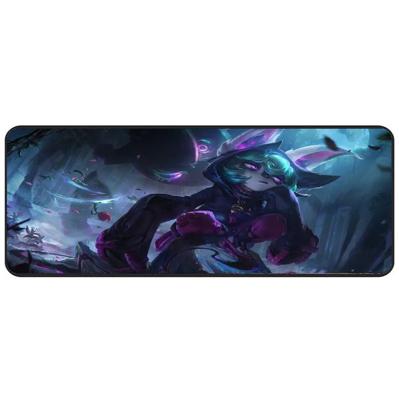 anime league of legends large mouse pad akshan vex xxl keyboard mousepads 4090cm rubber gaming desk mat for laptop gamer pad free global shipping