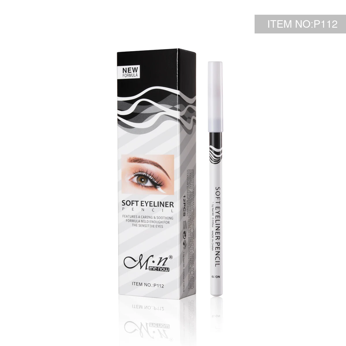 

MENOW Brand 12pcs/set white under waterline eyeliner pencil waterproof highlighter pen soft matte shadow Make Up
