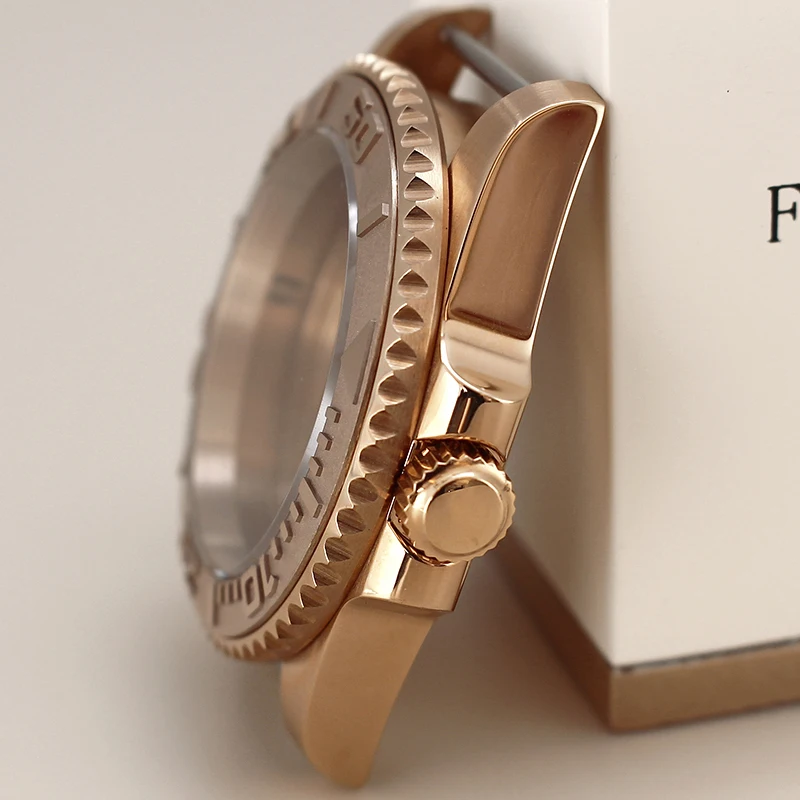 Роскошные часы из розового золота 40 мм зеркальное стекло с сапфировым стеклом