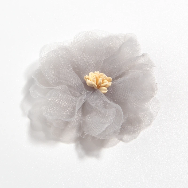 

10 шт., 6 см, 2,3 дюйма, искусственные шифоновые цветы, бутик, нашивка, аппликация, свадебное платье, ткань, цветы, одежда для невесты, украшение для головных уборов