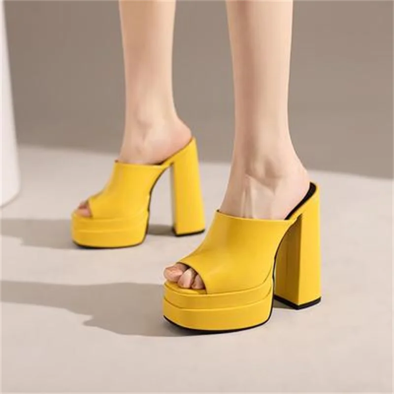 Women Summer Slippers For Heels Stripper Sexy Chic Point Elegant Party Open Toe Comfortable Shoes On Platform Free Shipping
