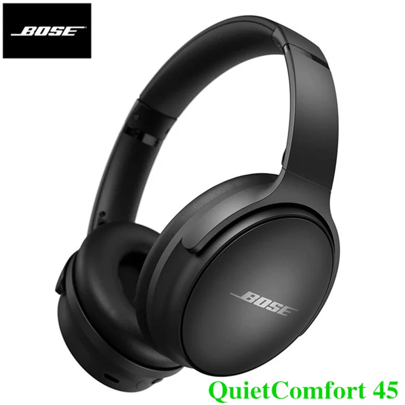 Bose QuietComfort-auriculares inalámbricos 45 QC45, audífonos con cancelación de ruido, Bluetooth, micrófono, asistente de voz, originales