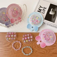 childrens nail stickers baby non toxic nail stickers full stickers waterproof girl toys cute cartoon stickers no trace