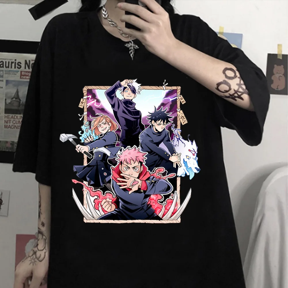 

Футболка в стиле Харадзюку, юютсу, кайзен, летняя женская футболка, кугисаки, нобара, итадор, Юджи, фузигуру, Мегуми, годжо, Сатору, Подарочная...