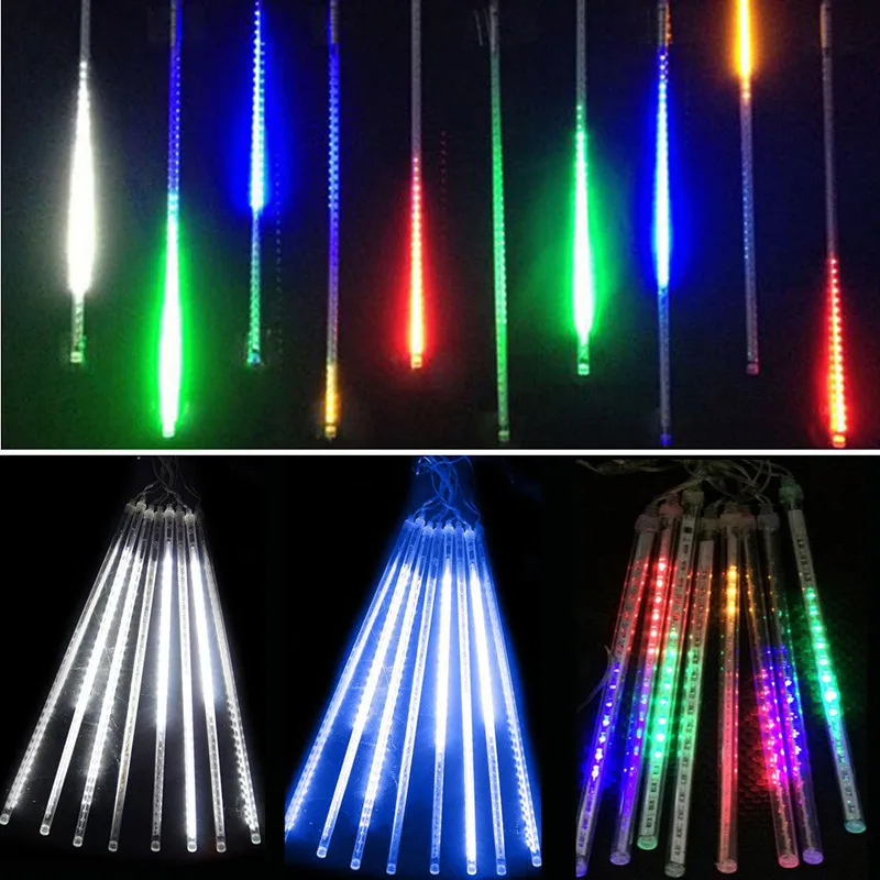 

1/2/3/4 Set Christmas LED Meteor Shower Garland Festoon Holiday Lights Outdoor Fairy Lights for Street Garden Decoration Navidad