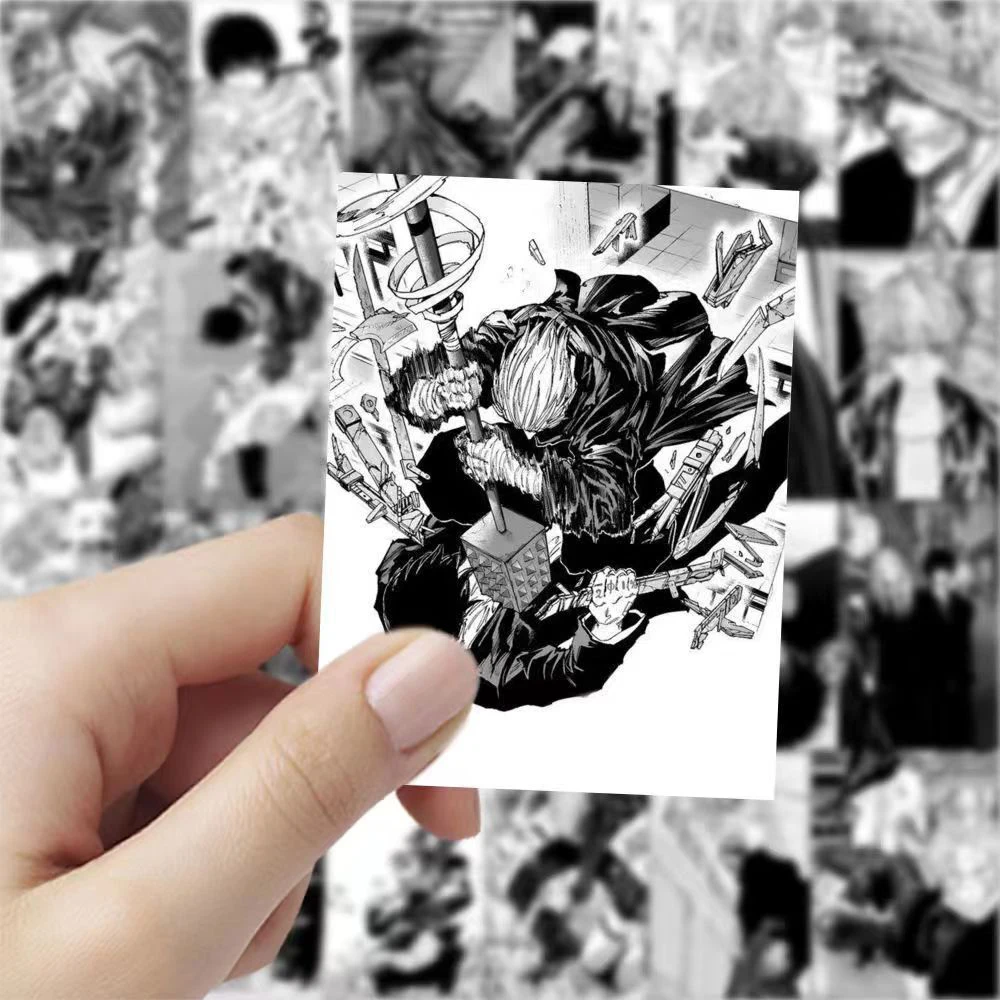 Черно-белые аниме наклейки 10/30/59 шт