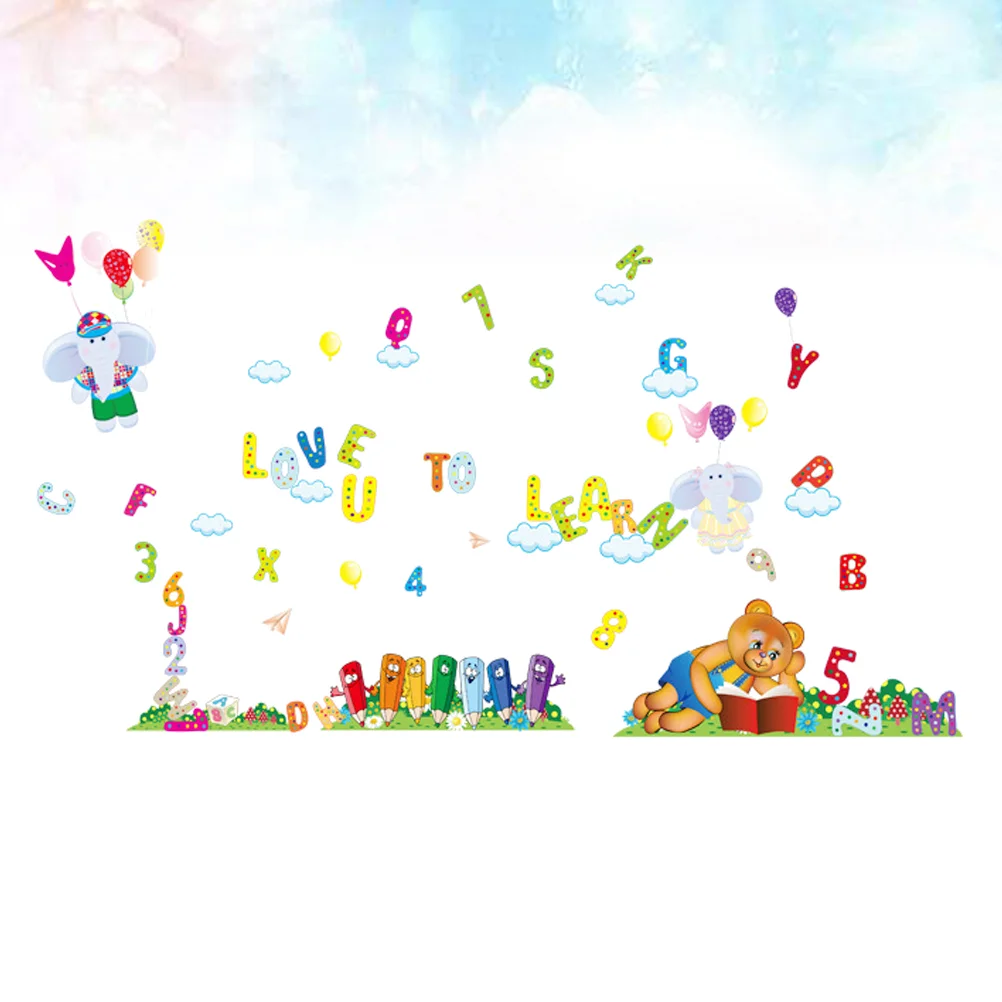 

Wall Stickers Kids Wall Applique Combination Wall Decal Removable Wall Decor Cartoon Wall Sticker Child
