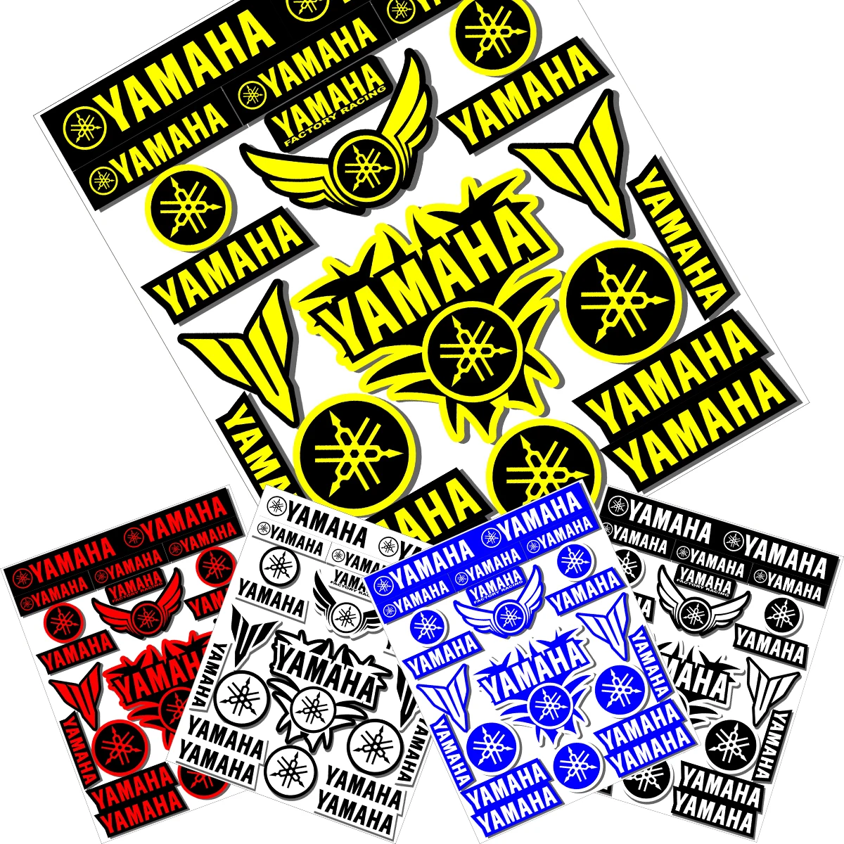 Виниловые светоотражающие наклейки Yamaha Набор наклеек с логотипом мотоцикла бак