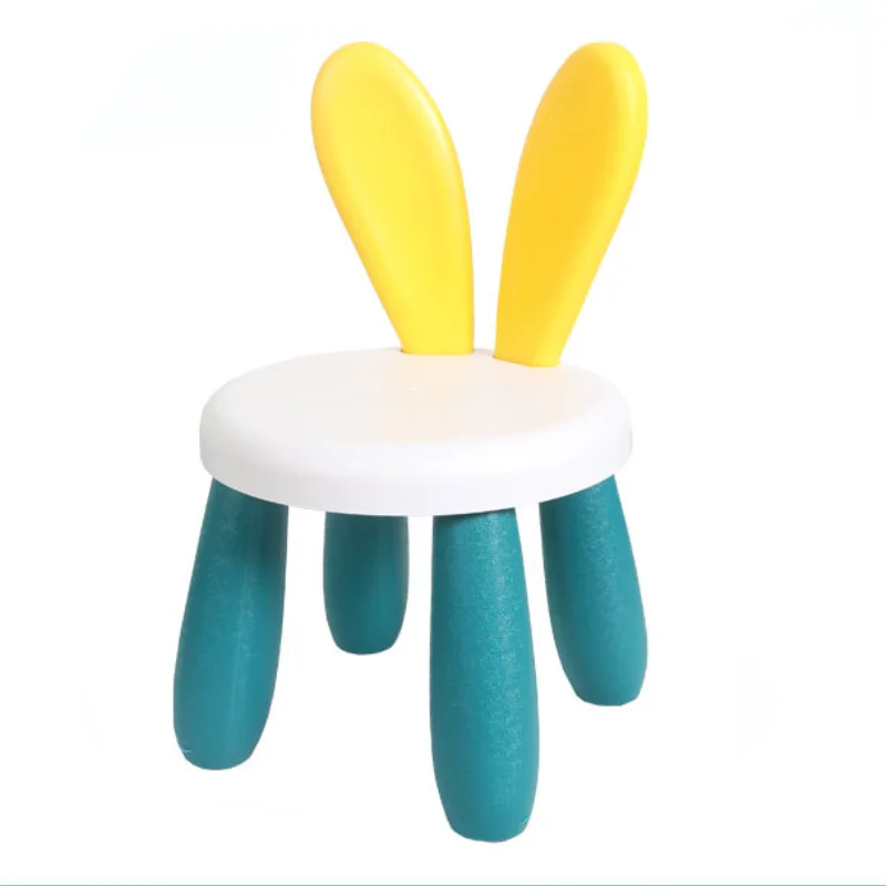 Baby Home Cute Rabbit Chair Children Stool Plastic Thickened Footboard Sofa Seat Kindergarten Non-slip Kids Furniture