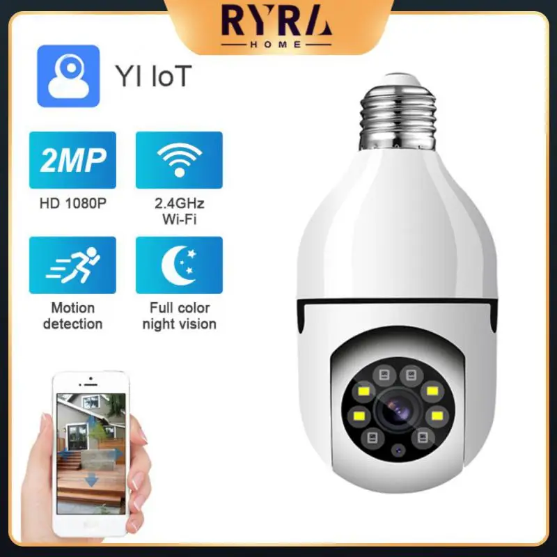 

Bulb Automatic Human Tracking Camera Full Color Night Wifi Camera 1080p E27 Ptz Indoor Video Surveillance Not Installed