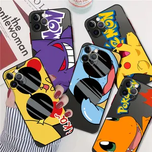 Sunglasses Pikachu Squirtle Phone Case for Apple iPhone 13 Pro Max 12 Mini 11 Pro 8 7 Plus XR X 6S X