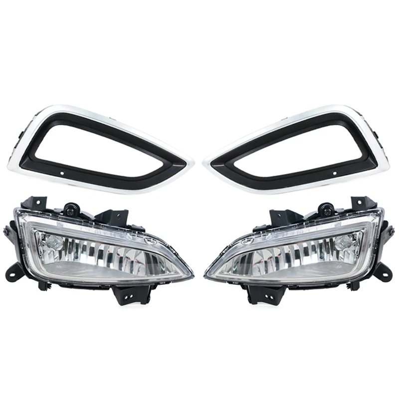 Противотуманная фара для Hyundai ix35 2013 2014 2015 2016 DRL передний бампер решетка сигнальная фара Вождение Противотуманные фары крышка рамка в сборе