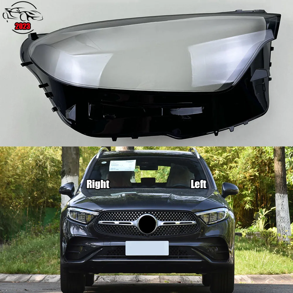 Для Mercedes-Benz GLC W254 GLC200 GLC260 GLC300 2023 крышка фары прозрачный абажур корпус из